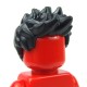 Lego - Black Minifig, Hair Spiked