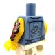 Lego Accessoires Minifigure - Torse - Veste en Jean, Tatouage (Sand Blue)