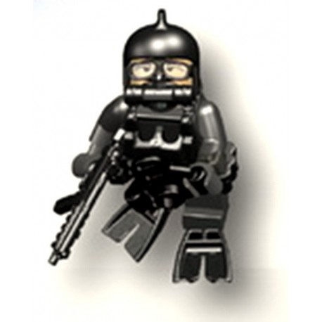 Accessoires Lego Minifigure custom Si-Dan Toys - Underwater Demolition TM Seals 03 (Noir)