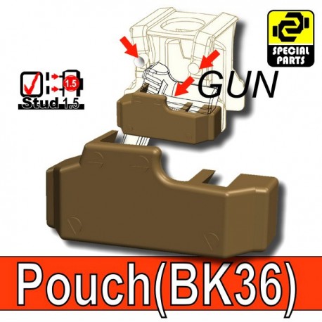 Accessoires Lego Minifigure custom Si-Dan Toys - Block Pouch BK36 (Deep Bronze Brown)