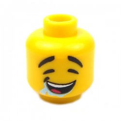 Lego Accessoires Minifigure Custom eclipseGRAFX - Tête, Bave (Jaune)