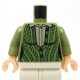 Lego - ﻿Olive Green Torso Female Outline, Green Cabled Cardigan Sweater with Collared Shirt