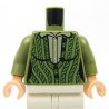 Lego Accessoires Minifigure - Torse - Cardigan (Vert Olive)