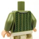 Lego - ﻿Olive Green Torso Female Outline, Green Cabled Cardigan Sweater with Collared Shirt