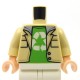 Lego Accessoires Minifigure - Torse - Veste sur Sweat-shirt à capuche (Beige)