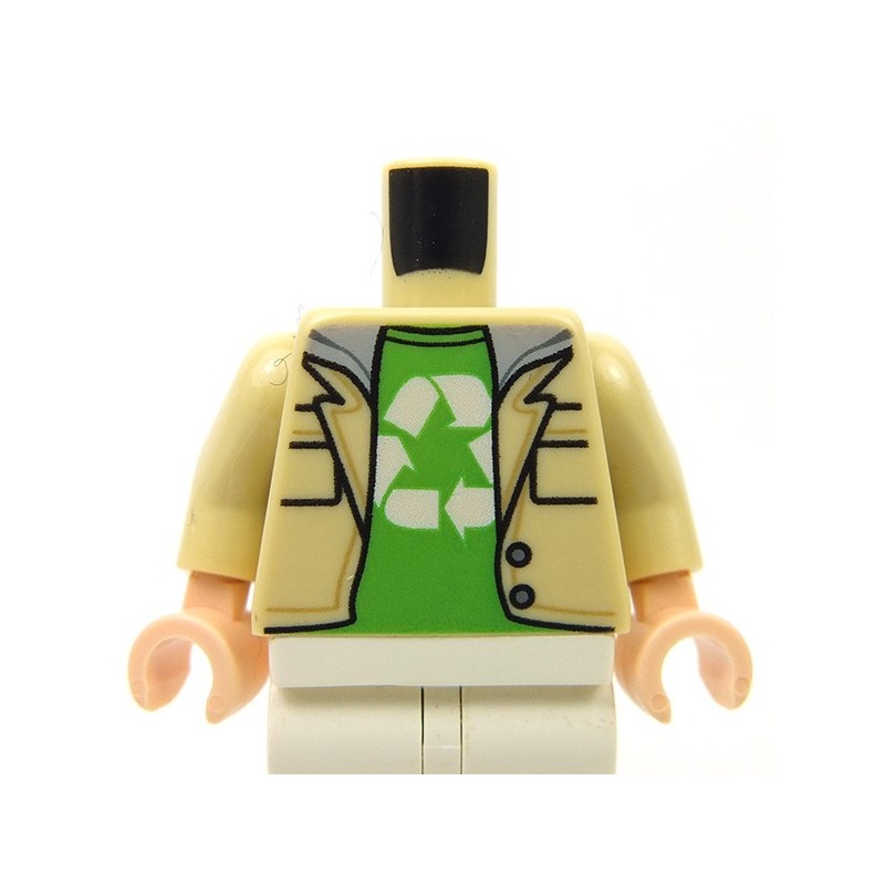 Details about   Lego New Green Minifigure Torso Jacket over Dark Blue Shirt Wolf Racoon 