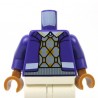 Lego - Dark Purple Torso Jacket over Light Bluish Gray & Orange Argyle Sweater Vest﻿