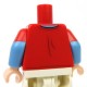 Lego Accessoires Minifigure - Torse - T-Shirt rouge avec un éclair (Rouge)