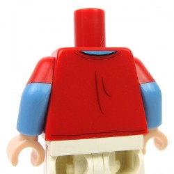 Lego Accessoires Minifigure - Torse - T-Shirt rouge avec un éclair (Rouge)