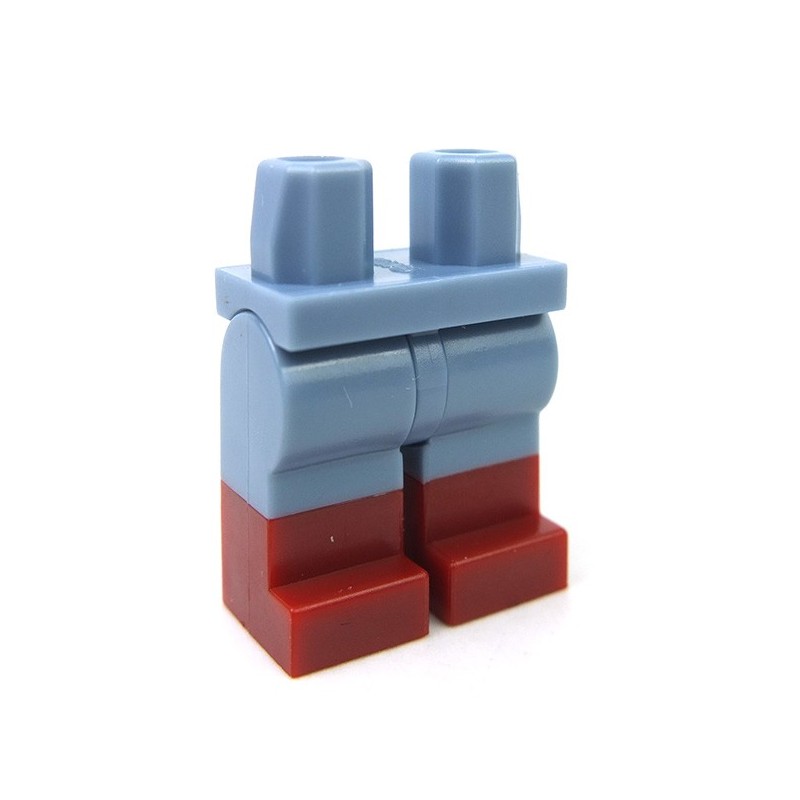 Mold radikal Ligner Lego Acessories Minifig Sand Blue Hips and Legs with Dark Red Boots