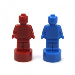 Lego Accessoires Minifigure Deux Statuettes (Bleu & Rouge foncé)