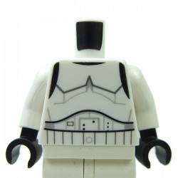 Lego - White Torso SW Armor Stormtrooper, Detailed Armor without Shoulder Belts (Rebels Cartoon Style)﻿﻿