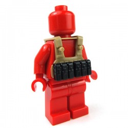 Accessoires Lego Minifigure custom Si-Dan Toys - Tactical Vest BS15 (Beige foncé)﻿