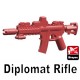 Lego Accessoires Minifig Custom Si-Dan Toys - Diplomat Rifle (Rouge foncé)