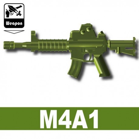 Lego Accessoires Minifig Custom Si-Dan Toys - M4A1 (Vert Militaire)