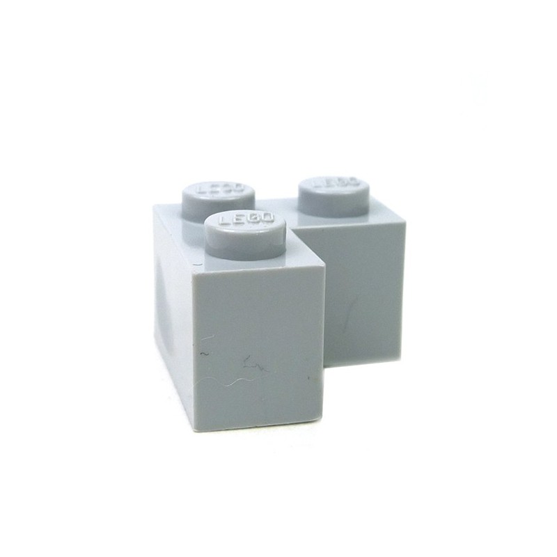 LEGO VRAC Cylindre gris demi 2 x 4 x 2 Light grey cylinder with cut out  Neuf 