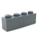 LEGO - Brique 1x4 (Dark Bluish Gray)
