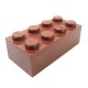 LEGO - Brique 2x4 (Reddish Brown)