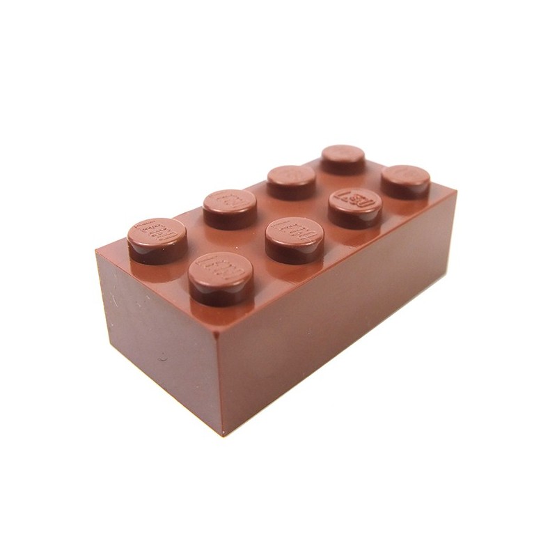 New LEGO Lot of 8 Reddish Brown 2x4 Basic Building Brick Pieces
