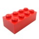 LEGO - Brique 2x4 (Rouge)