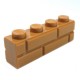 LEGO - Brique 1x4 Modified (with Masonry Profile - Medium Dark Flesh)