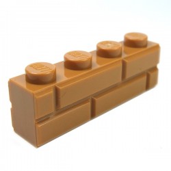 LEGO - Brique 1x4 Modified (with Masonry Profile - Medium Dark Flesh)