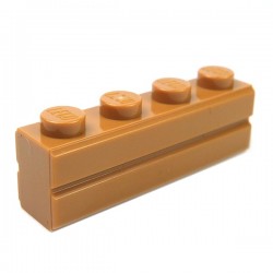 LEGO - Brick 1x4 Modified with Masonry Profile Medium Dark Flesh