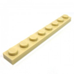 LEGO - Plaque 1x8 (Beige)