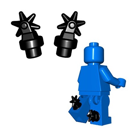 Lego Minifigures BrickWarriors - Eperons (Noir - la paire)