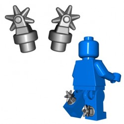 Lego Minifigure BrickWarriors - Eperons (Steel - la paire)
