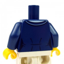 Lego Minifig - Torse - Veston féminin avec chemise à col blanc﻿ (Dark Blue)