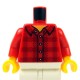 Lego - ﻿Red Torso Plaid Flannel Shirt, Collar & 5 Buttons