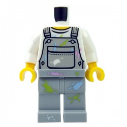 Lego Minifig - Torse + Jambes - Salopette de peintre