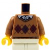 Lego Minifig - Torse - Sweat Argyle﻿ (Medium Dark Flesh﻿)