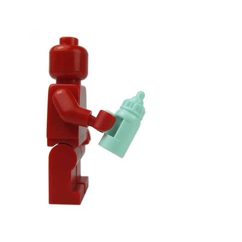 Minifig LEGO Light Aqua Baby Bottle with Handle Utensil