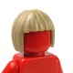 LEGO - Dark Tan Minifig, Headgear Hair Short, Bob Cut