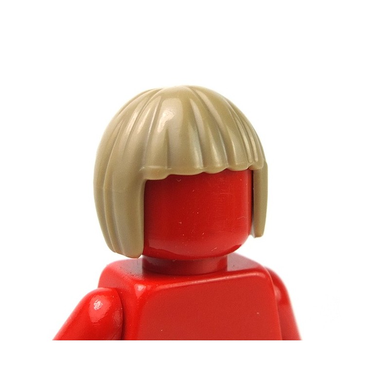 Lego Accessories Tan Minifig, Headgear Hair Short, Bob Cut