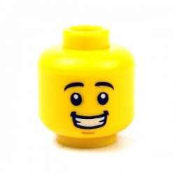 Lego Minifigure - Tête masculine jaune, 77