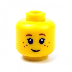 LEGO Minifigure - Tête féminine jaune 16