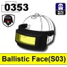 Lego Minifig Ballistic Face 0353 (visière pour casque 2002K) (Black)