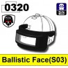 Lego Minifig Ballistic Face 0320 (visière pour casque 2002K) (Black)