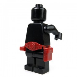 Lego Accessoires minifigure Custom Si-Dan Toys - Ceinture Tactical USF-M2a (Rouge foncé)