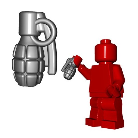 Lego Minifigures BrickWarriors - Frag Grenade (Steel)