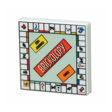 Lego Custom Bricks Custom Minifig Game Board Brickopoly