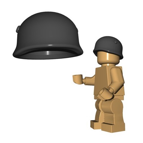 Brick Warriors - Fallschirmjager Helmet (Dark Bluish Gray)