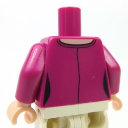 Lego - ﻿Magenta Torso Female Outline, Cardigan Sweater, Undershirt & Silver Star Pendant﻿