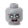 Minifig Co.- Zombie Head (Light Bluish Gray)﻿