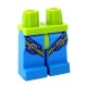 LEGO - Dark Azure Legs with Parachute Harness Straps & Silver Buckles