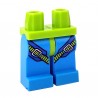 LEGO - Dark Azure Legs with Parachute Harness Straps & Silver Buckles