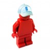 Lego Accessoires Minifigure - Casquette "S" (Light Bluish Gray)